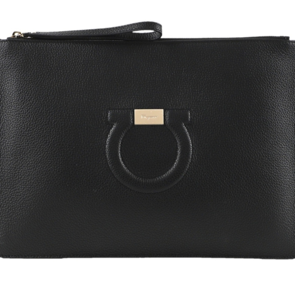 Salvatore Ferragamo leather clutch
